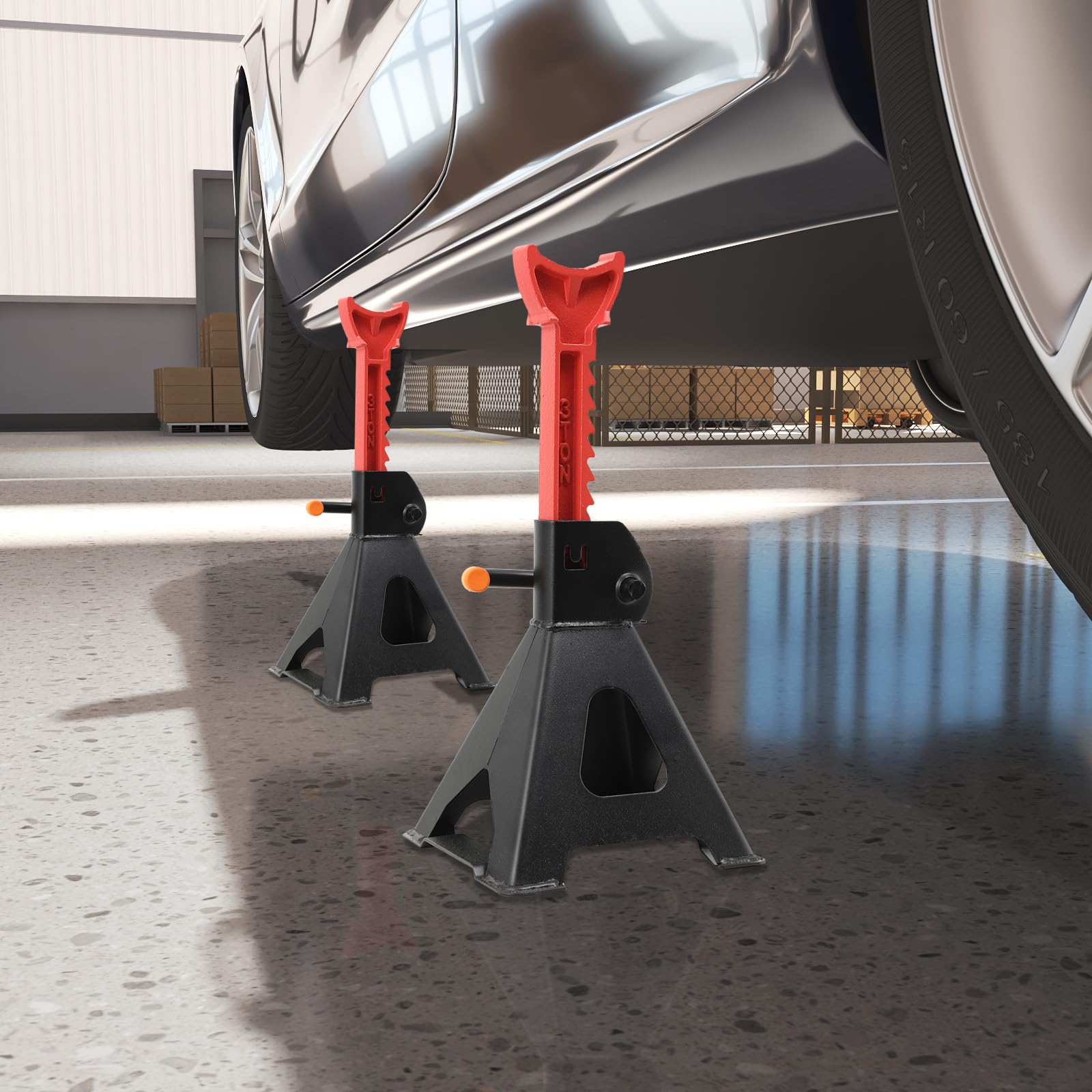 Lot de 4 Chandelles de Stabilisation pour Caravane, Chevalet pour Camping-Car, Réglable en Hauteur 275-415mm, jusquà 3T pour Les Remorques de Caravane et Les Caravanes