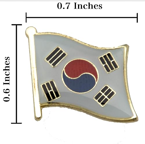 Miniatura 4 de A-ONE -Parche de aguja de Corea del Sur+Pin de emblema de Corea del Sur, parche de emblema nacional termoadhesivo coreano insignia de la bandera del