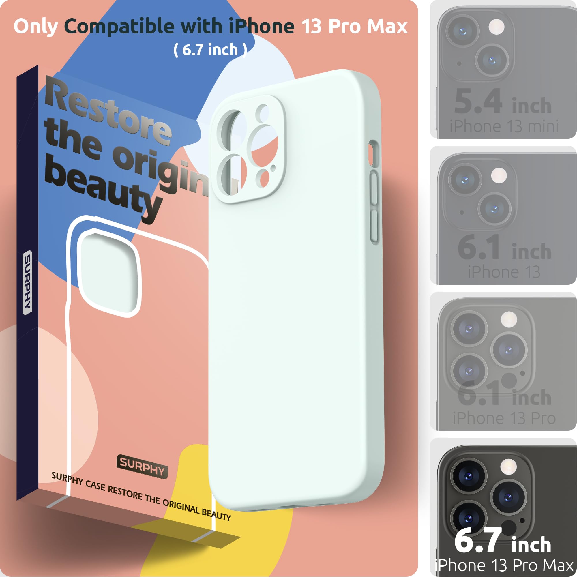 Amazon.co.jp: SURPHY iPhone13 Pro Maxケース シリコン