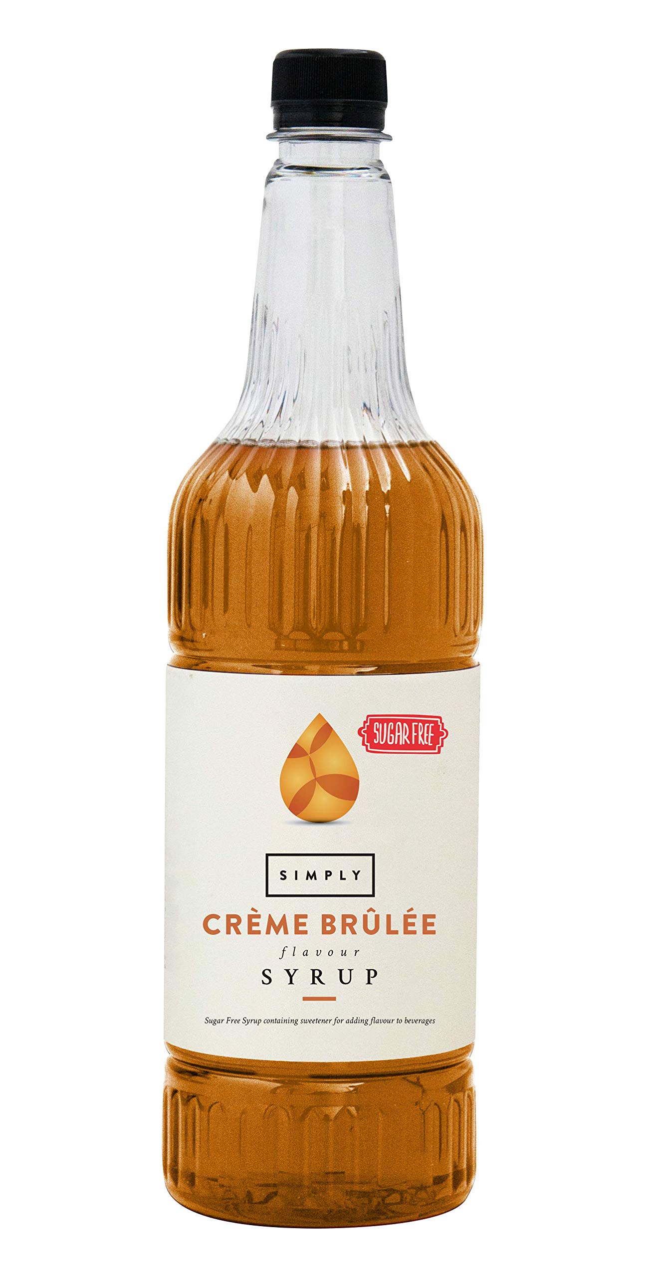 Simply Sugar Free Crème Brulee Syrup, Low Calorie, Vegan & Nut Free Flavoured Syrup for Coffee, Cocktails & Baking (1 Litre)
