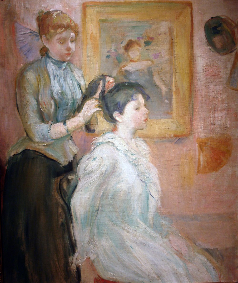 Lámina pequeña La Coiffure de Berthe Morisot, el regalo artístico ideal para el hogar