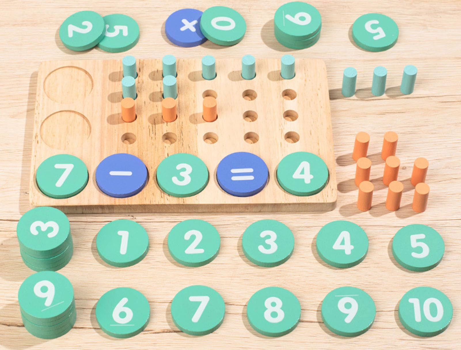 Holz-Zehnerrahmen-Zählbrett, Mathematik-Material