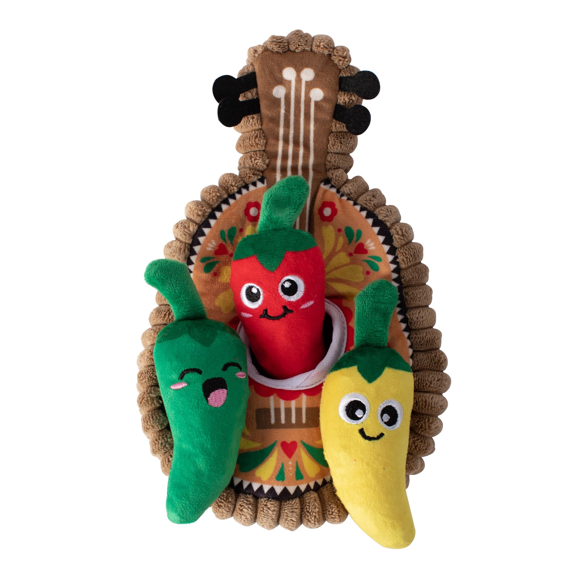 Fringe Studio Plush Dog Toy Set Interactive Hide and Seek Play Fiesta Till You Siesta Pet Shop Collection