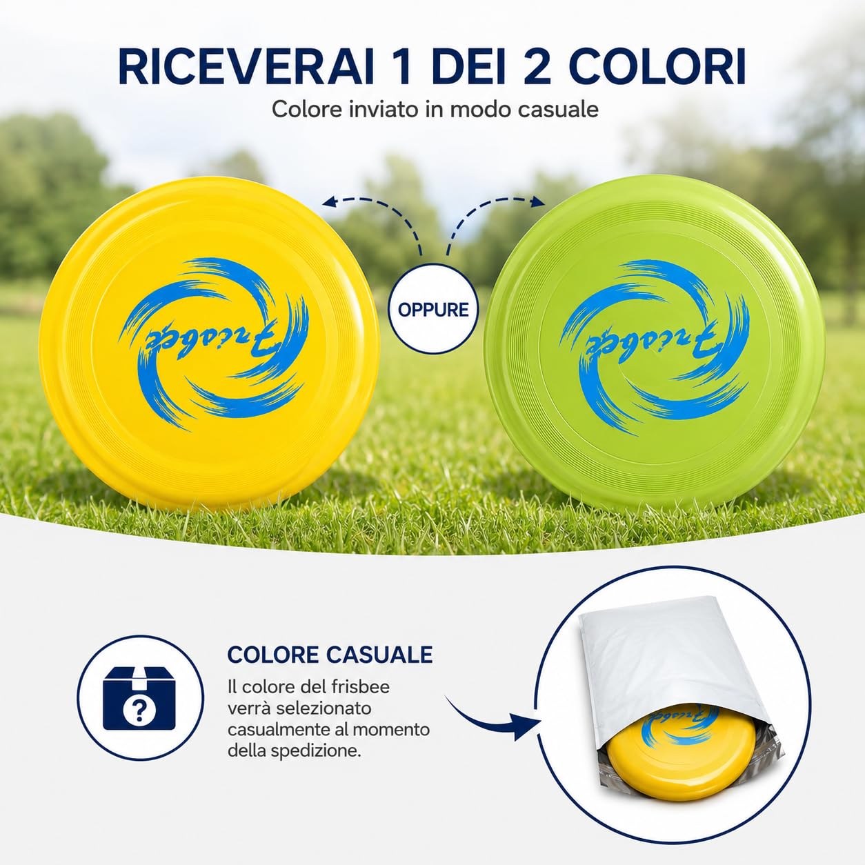 Disco Volante Frisbee 23cm per Giochi all'Aria Aperta, 1 Pezzo