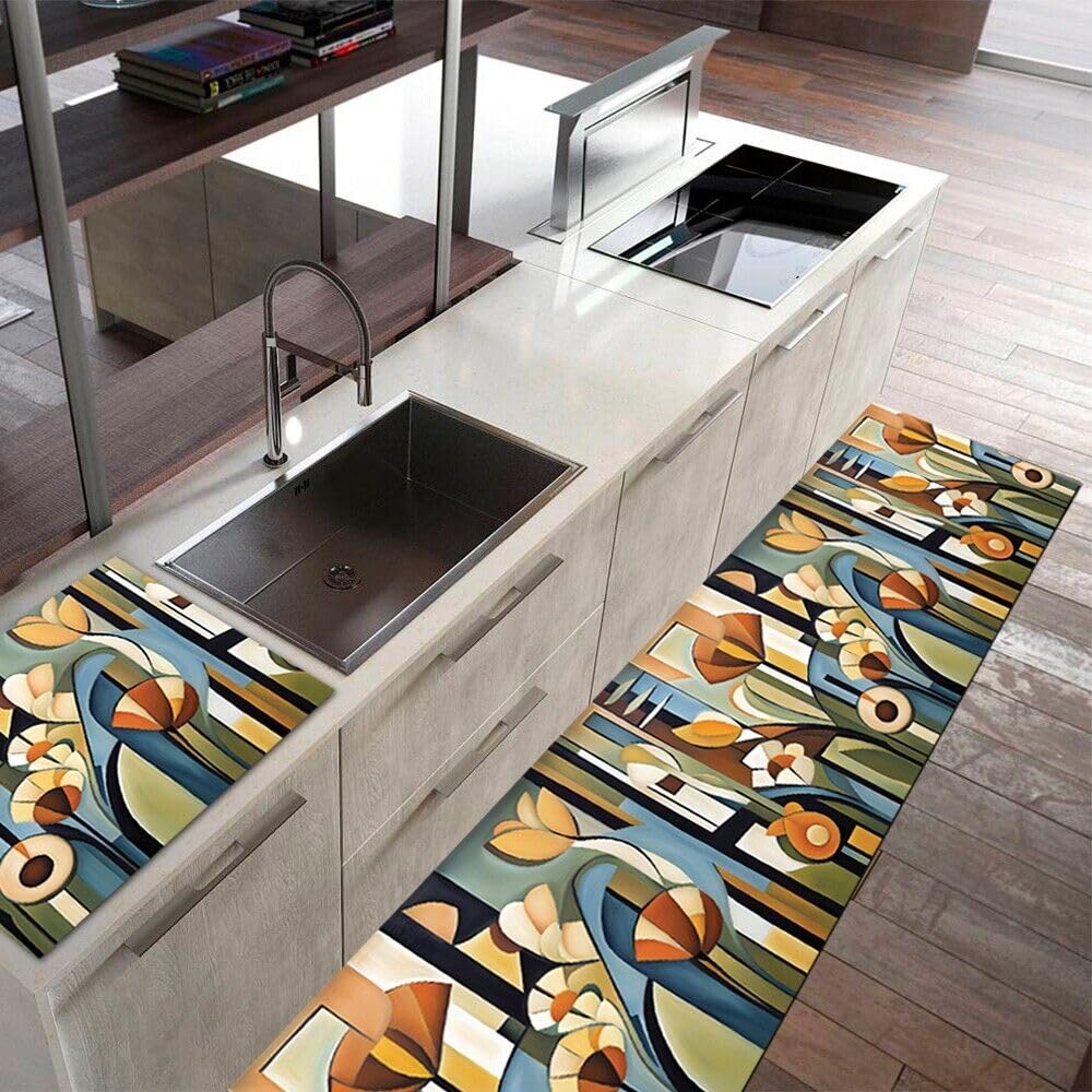 emmevi Tappeto Cucina Antimacchia Passatoia Pvc Stampa Digitale Morbido Moderno Antiscivolo 51x400 Dis_E