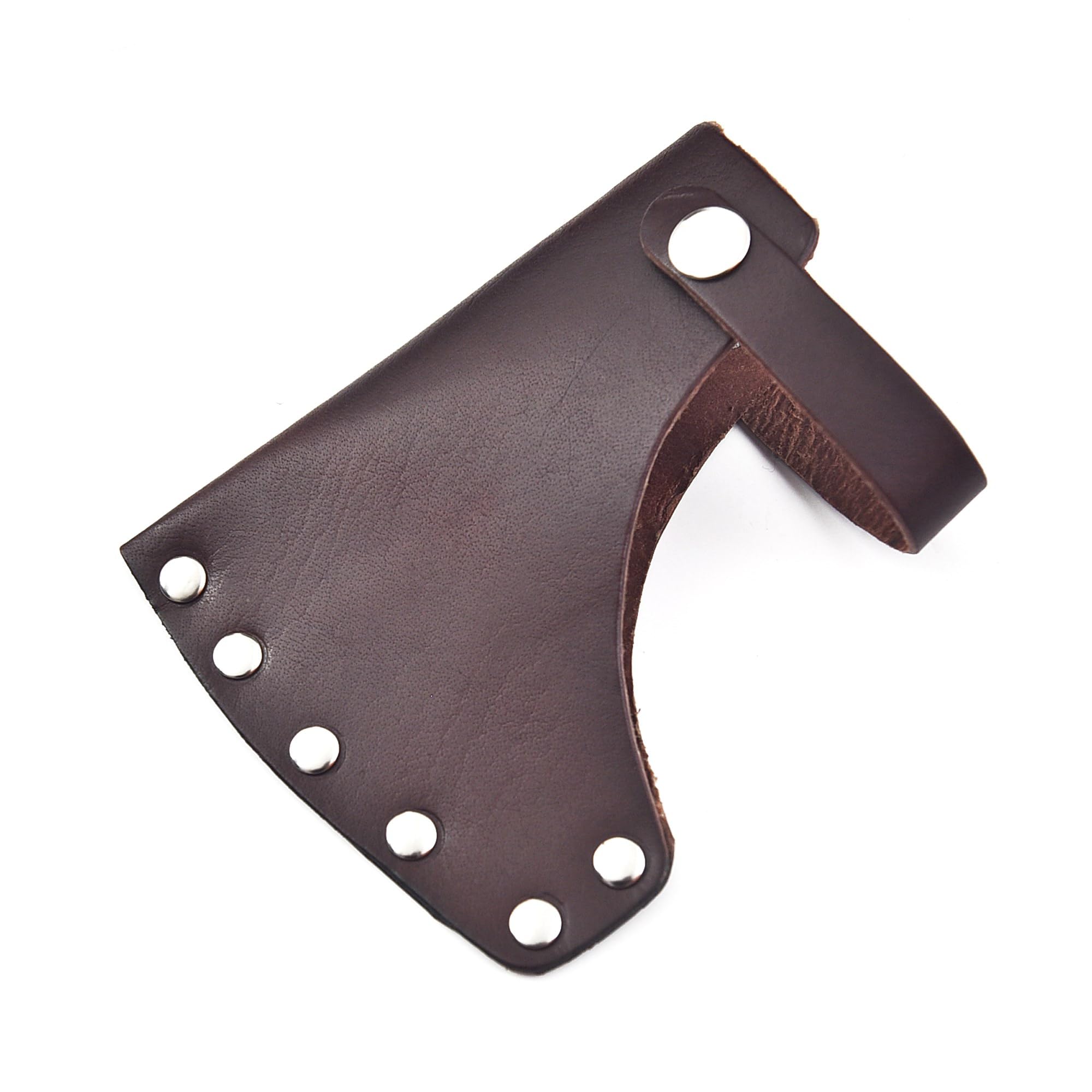 iklil Hatchet Sheath Axe Head Cover, Leather Sheath Axe Sheath for Hunting Camping Axes & Hatchets, 2- Piece (Dark Brown)