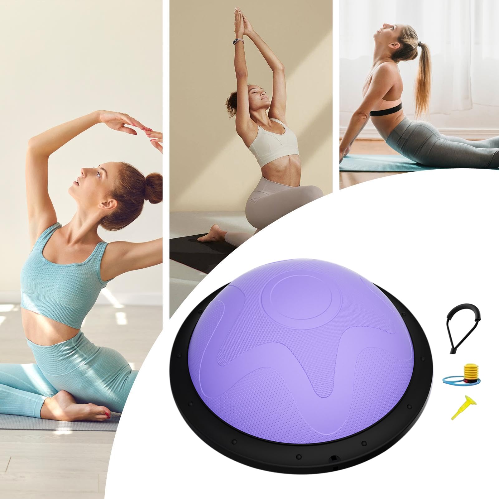 Piłka balansowa do jogi i równowagi Półkula do treningu stabilności