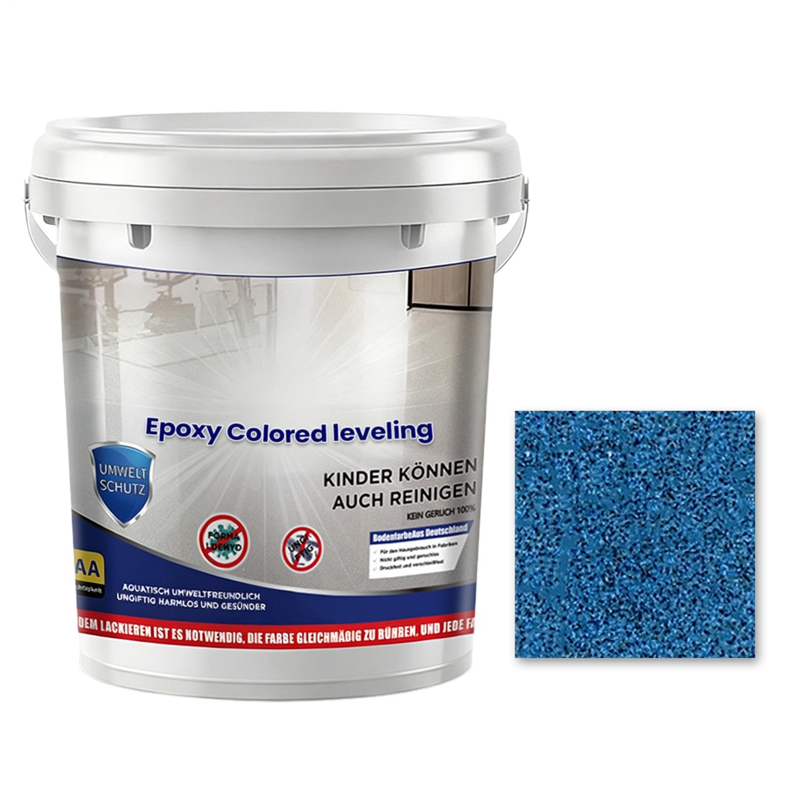 Générique Peinture de sol époxy au sable, Revêtement autonivelant à séchage rapide et haute brillance, Peinture époxy auto-nivelante, Pour maison, appartement, dortoir, salle d'eau