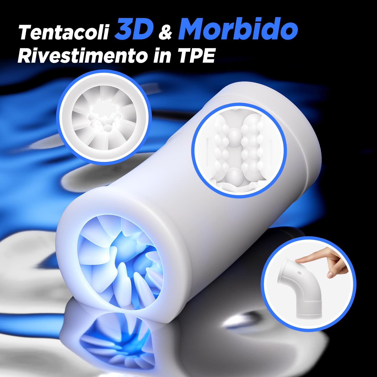Masturvatore Per Uomo Sex Toys - Rimovibile Masturbtore per Pene con 3D TPE Manica, con 4 Modi di Telescopica & Vibrazione, Controllo dell'APP, Pacchetto Sexytoysys per Uomini Sessuali