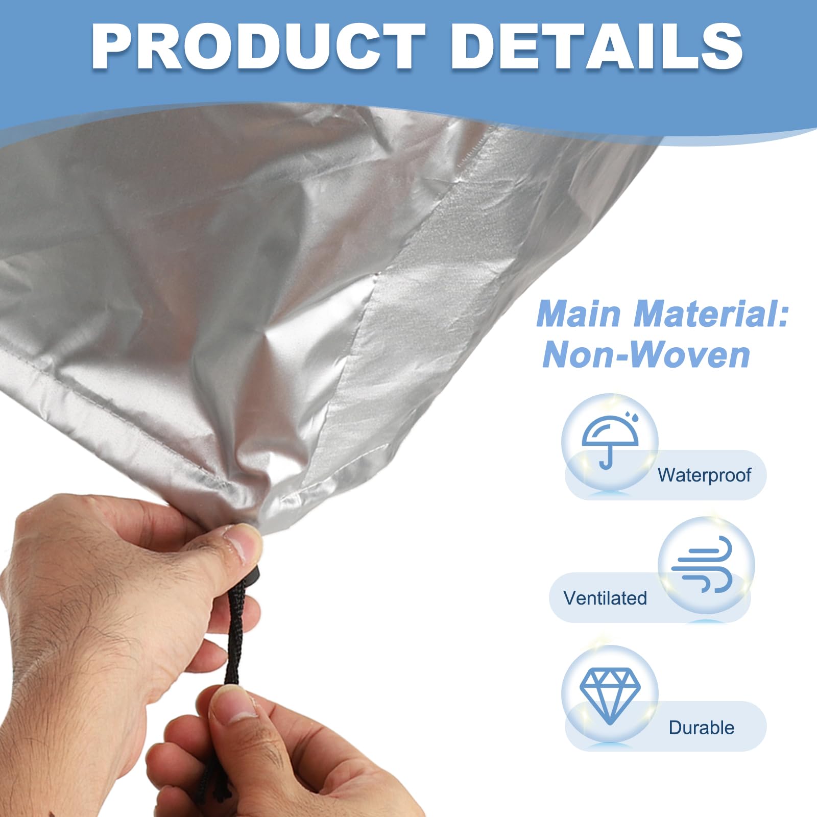 PATIKIL 45 X 40 X 25Cm Funda Protectora Para Impresora Plateado | 1Pcs, Cubierta Protectora De Poliéster Antiestática E Impermeable Para Varias Impresoras O Fotocopiadoras