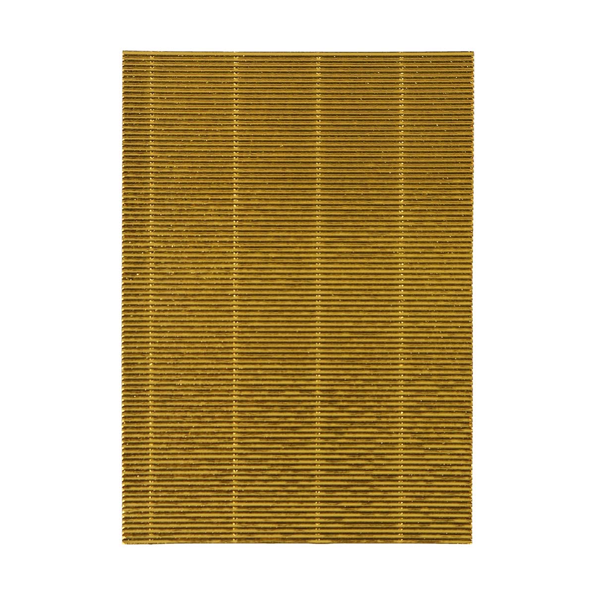 SPIRIT TTS Craft Corrugated Cardboard Metallic 35 x 24 cm, Metallic Yellow, Pack of 10