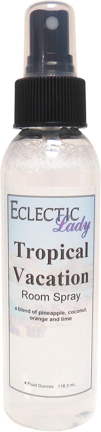 Tropical Vacation Room Spray (Double Strength), 16 Ounces, No Artificial Colors, Parabens, or Preservatives - Fragrant Aromatic Room Mist For Home, Room, Office
