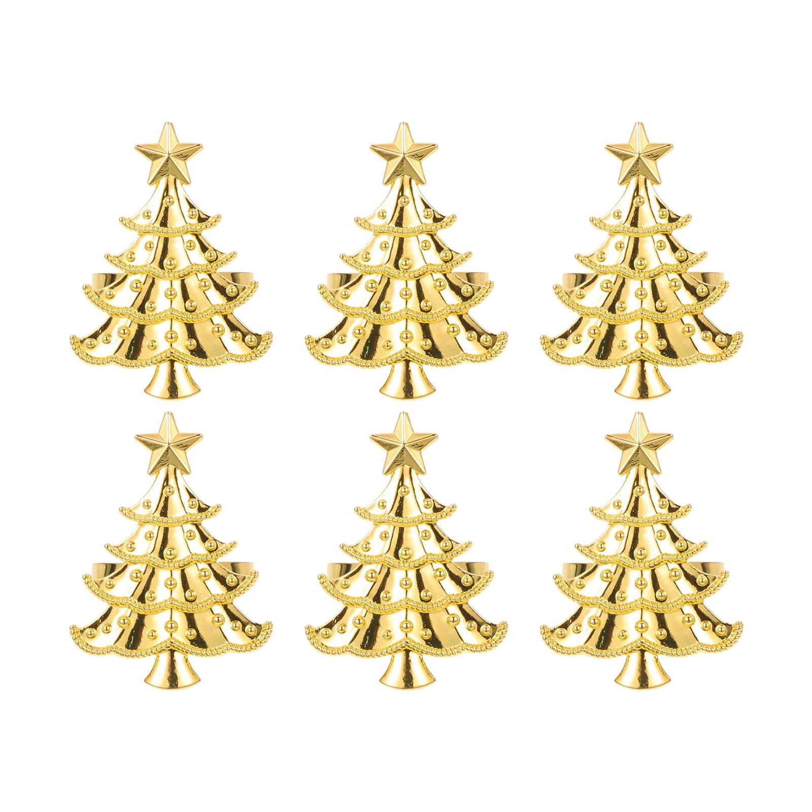 Xjdzineq Iron Tree-Shaped Napkin Rings, Christmas Dining Table Decoration for Seasonal Celebrations & Party Tableware Metal Napkin Rings Decoration
