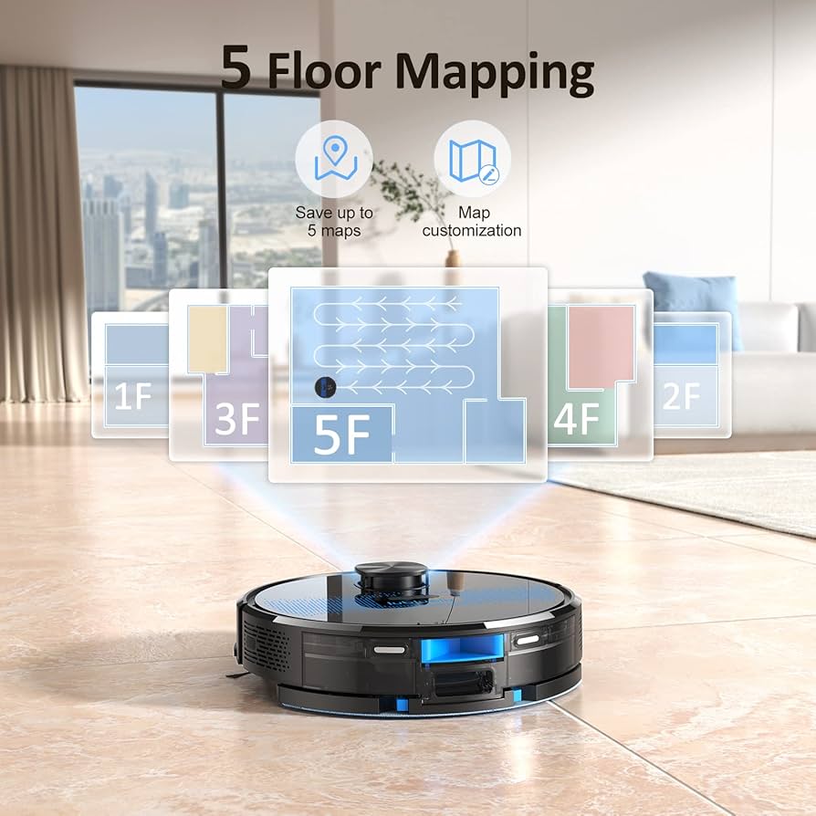 Lubluelu SL60D 黒 Amazon.com - Lubluelu Robot Vacuum Self Emptying,Hands-Free