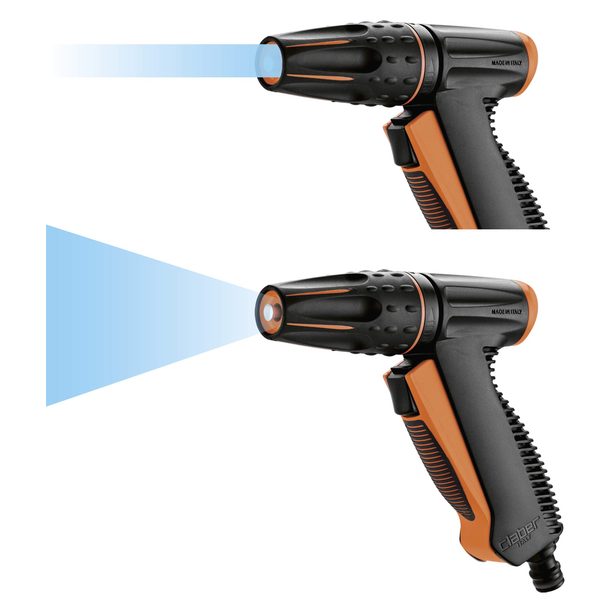 CLABER 8697 Rotoroll Evolution 30 m & 87243 BL. Pistola Precision 9561, Nero/Arancione, 150x45x210 cm
