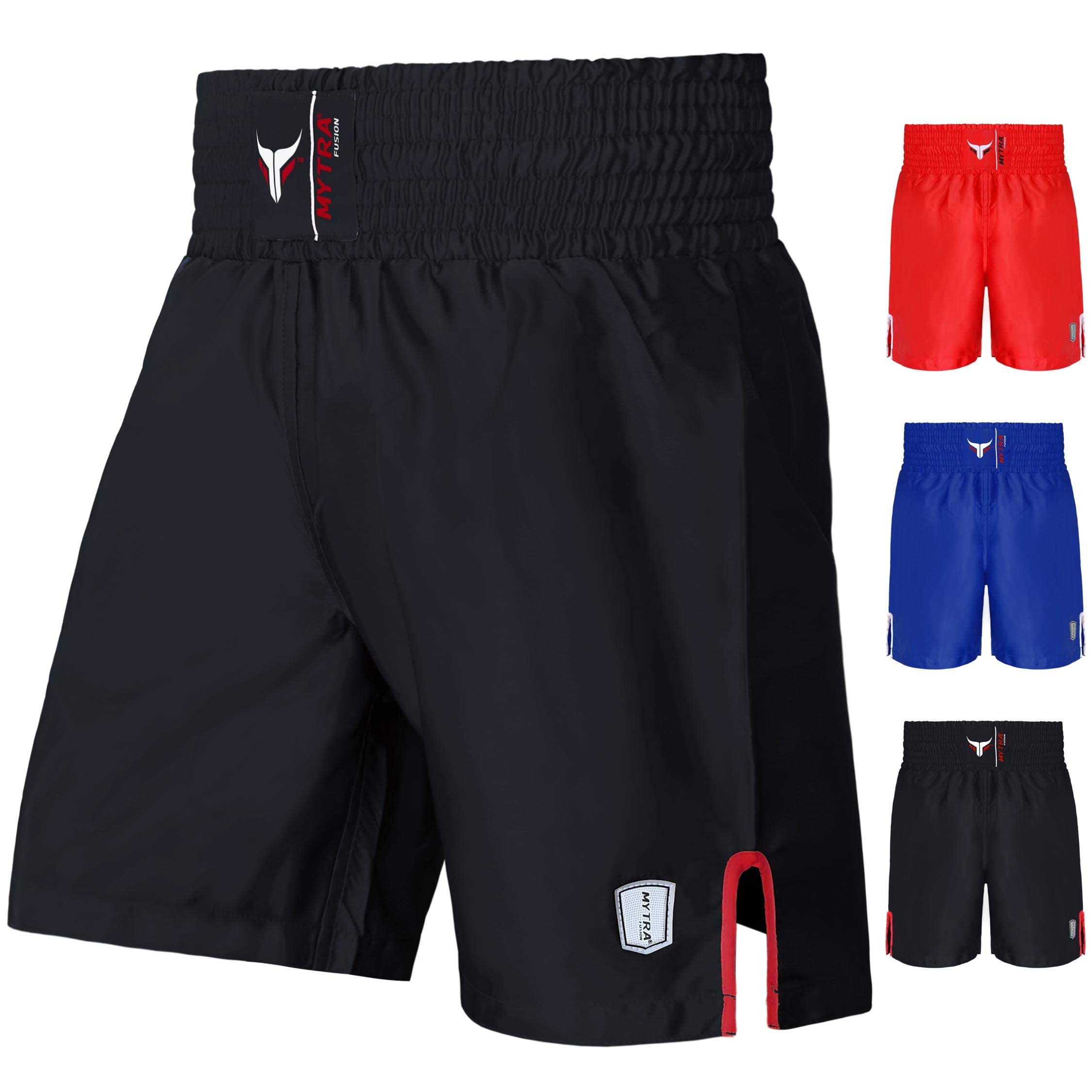 Mytra Fusion Kids Boxing Shorts Trunks for Boxing MMA Muay Thai Fitness Gym Workout Training (Black, 3XS)