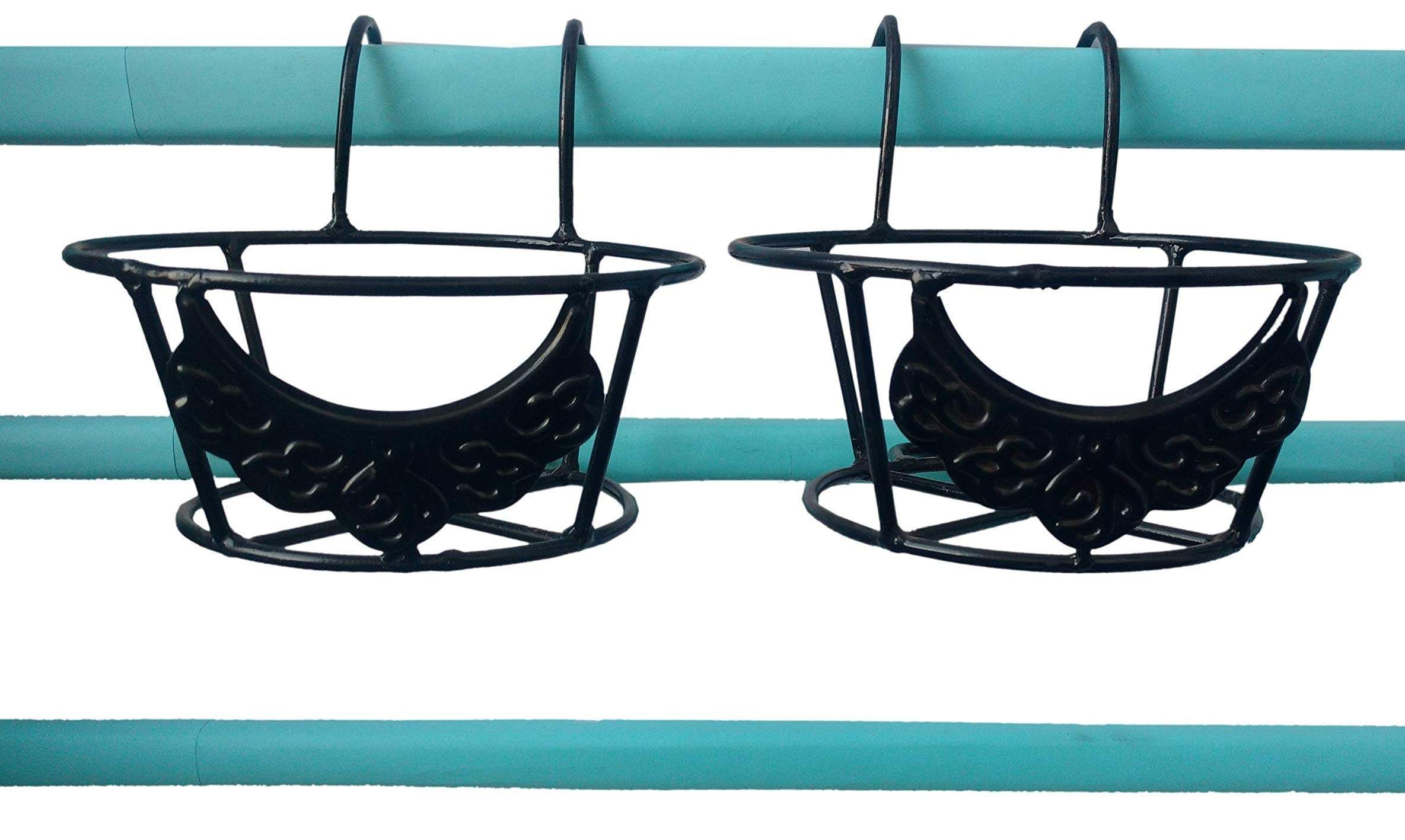 Akura Railing Planter Stand - Black -2
