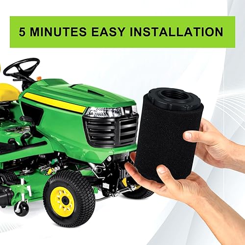 Miniatura 8 de Filtro de aire D125 MIU14395 para John Deere D100 D105 D125 D130 D140 D110 E140 E130 E100 E120 LA145 LA135 Z255 Z235 X330 Lawn Trader Actor con Tune