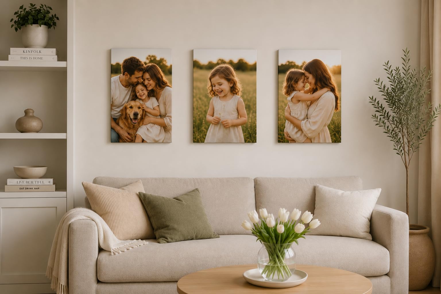 Pet-Jos Foto auf Leinwand mit eigenem Bild – Personalisierter Leinwanddruck auf Keilrahmen – Individuelles Wandbild als Fotogeschenk – Brillante Farben und Premium Qualität (Vertical, 100 x 70 cm)