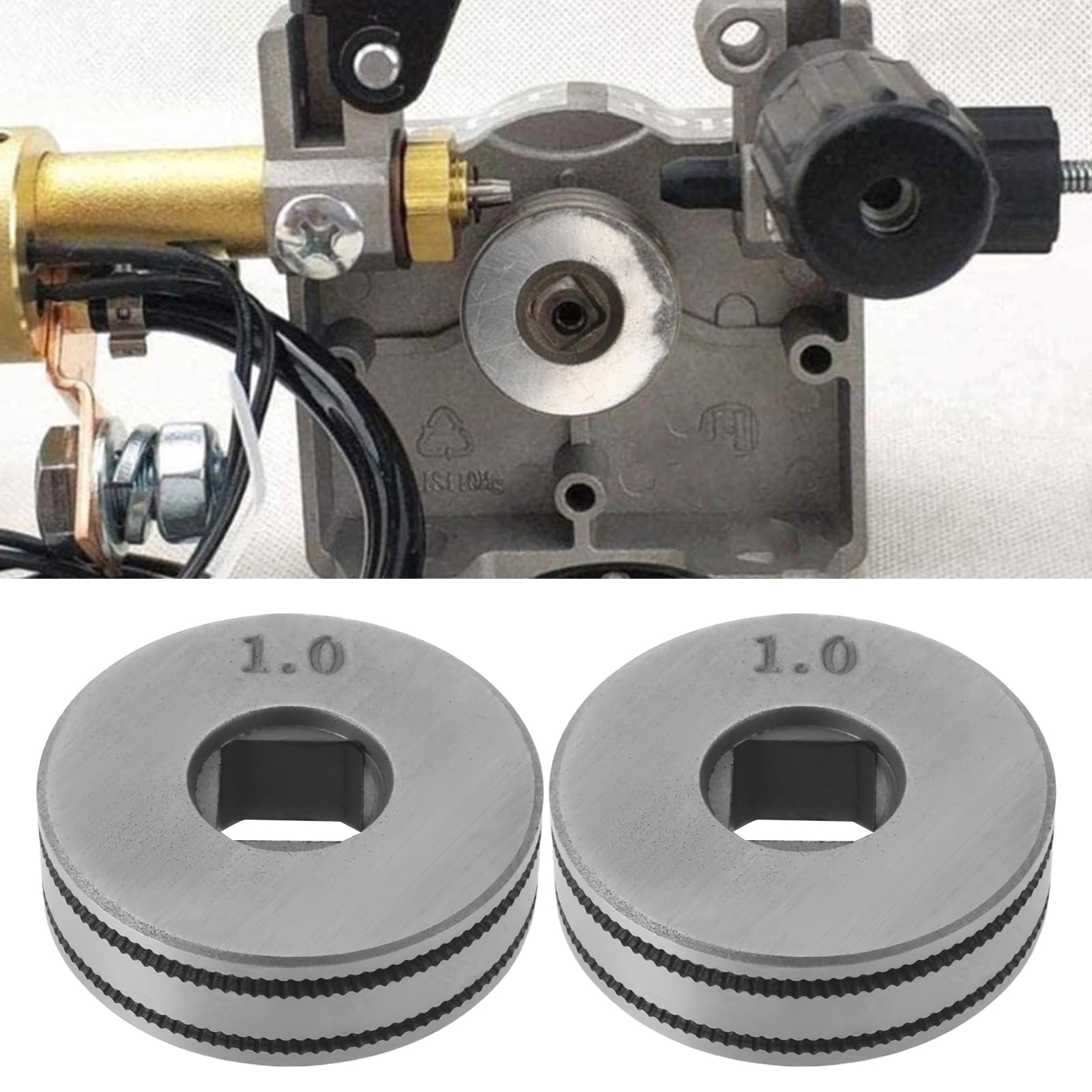 SG Store 2pcs 0.8/1.0mm Wire Feed Drive Rollers Roll Wheels Knurled Groove 25mm Compatible with MIG Welder - Image 2