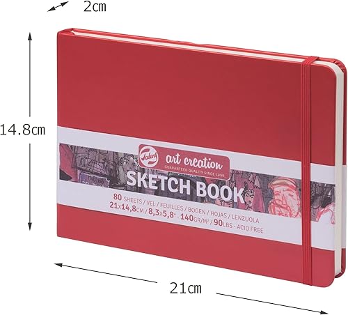 Miniatura 9 de Talens Art Creation Cuaderno de bocetos Rojo 21X29,2.8 in, 4.94 oz