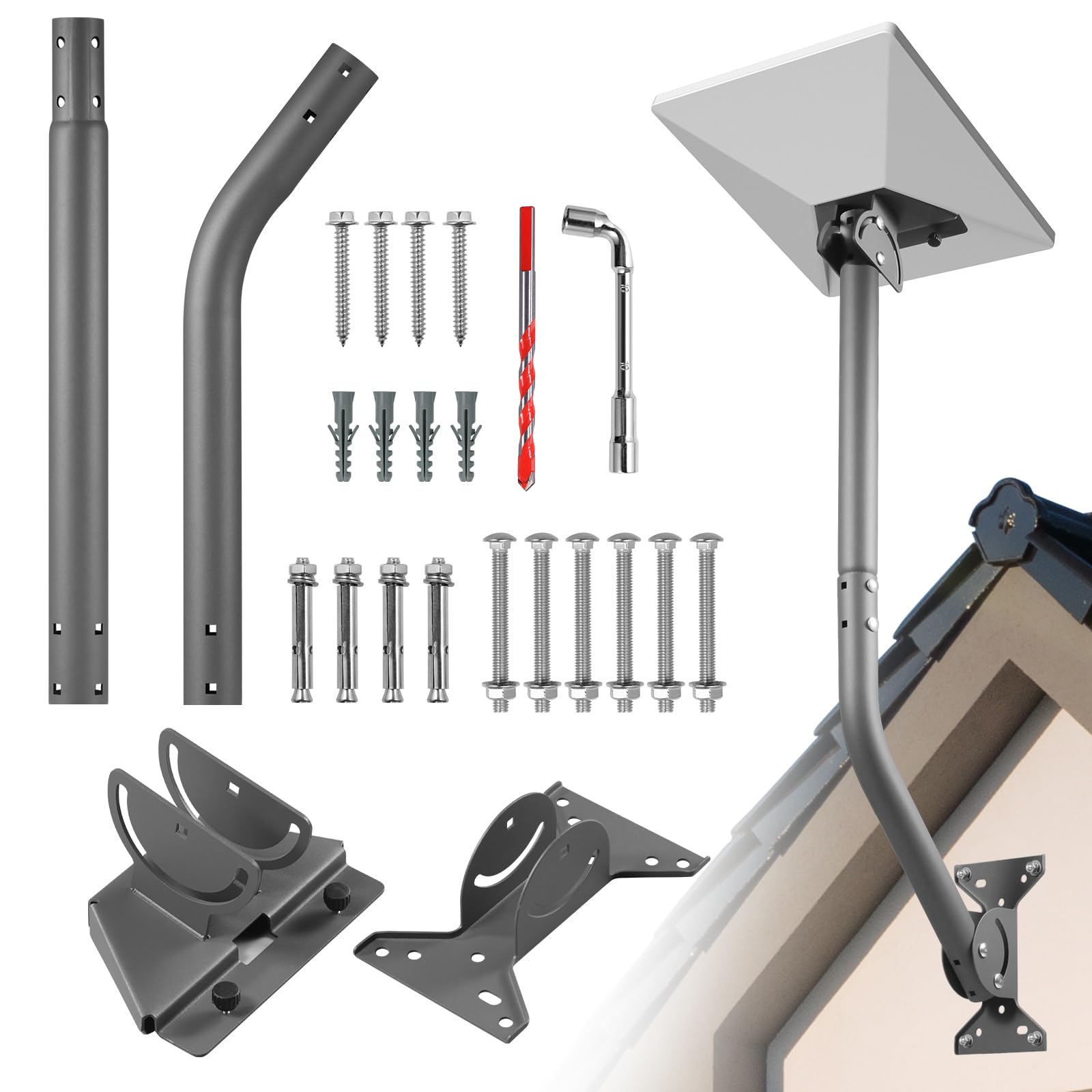 TuoBak's Starlink Mini support magnétique avec bases magnétiques robustes de 90 kg, accessoires Starlink, installation plate en alliage d'aluminium