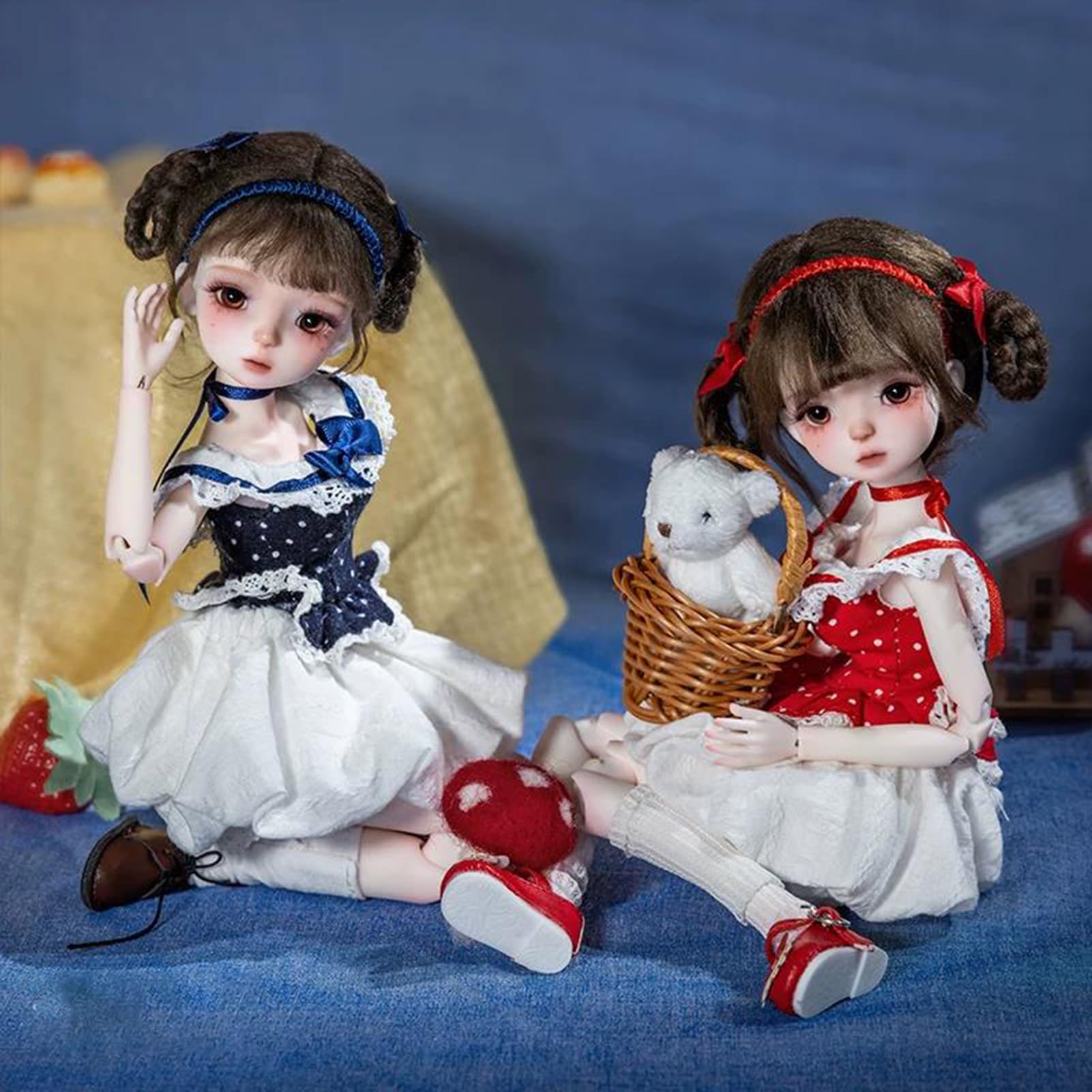 BJD Lalka 1/6 DIY Humanoidalna ręcznie robiona lalka BJD przeguby kulowe pełny zestaw ubrań, butów, dla dziewczynek, zabawka na urodziny, Boże Narodzenie (A)