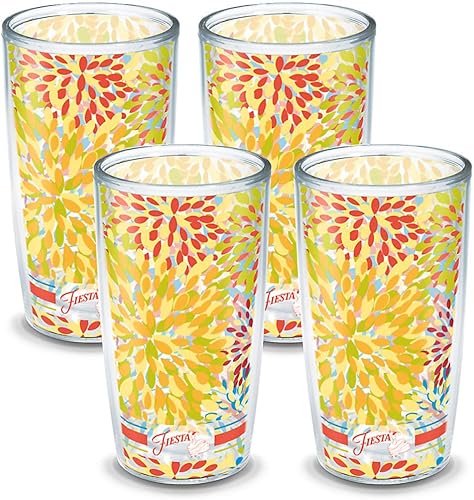 Tervis Fiesta Poppy Calypso Tumbler, 16 oz - Tritan, Clear