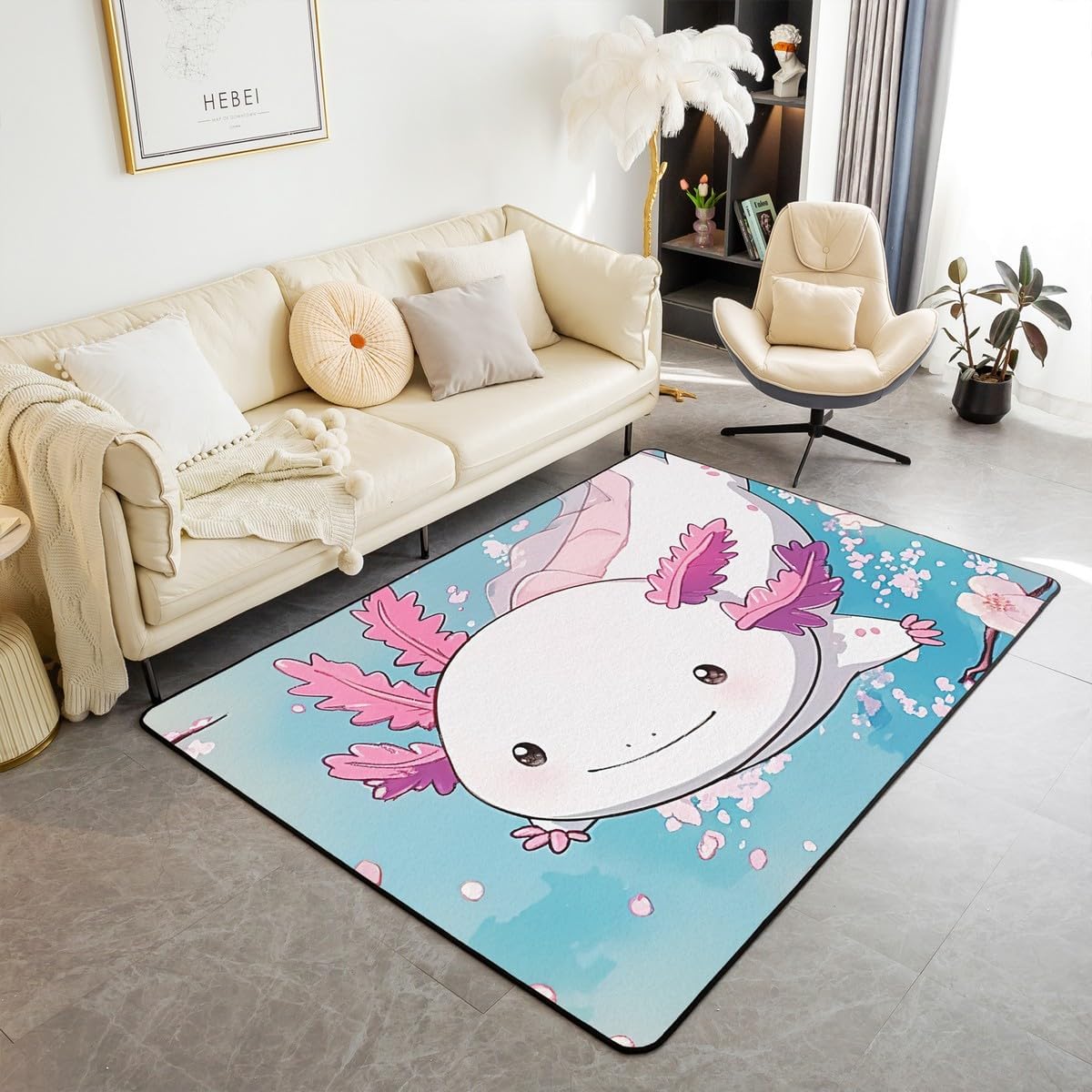 Manfei King Crown Kids Area Rug Red Hearts Print Floor Mats Rugs for Boys Girls Room Decor, Black and Red Decorative Rug for Living Room, Absorbent Carpets, 3'x5'
