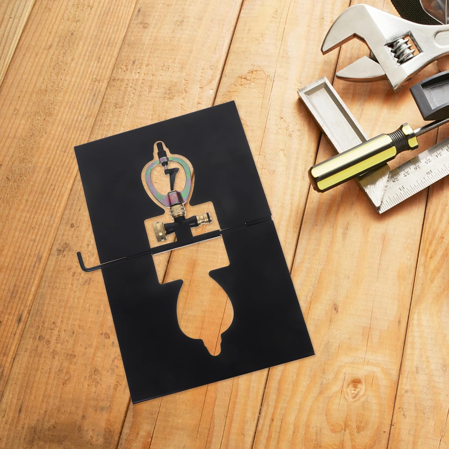 Balacoo 360Degree Rotating Cooling Sprinkler System for Lawns and Gardens High Speed Rotary Spray Base Angle Durable Irrigation for Dwarf Shrubs and Plants Black