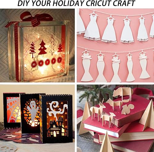 Miniatura 7 de Elefama 40 cuchillas para Explore Air 2/Air 3/Make 3/Maker, 20 hojas de punta fina de 45 ° + 10 piezas de corte profundo de 60° + 10 tarjetas