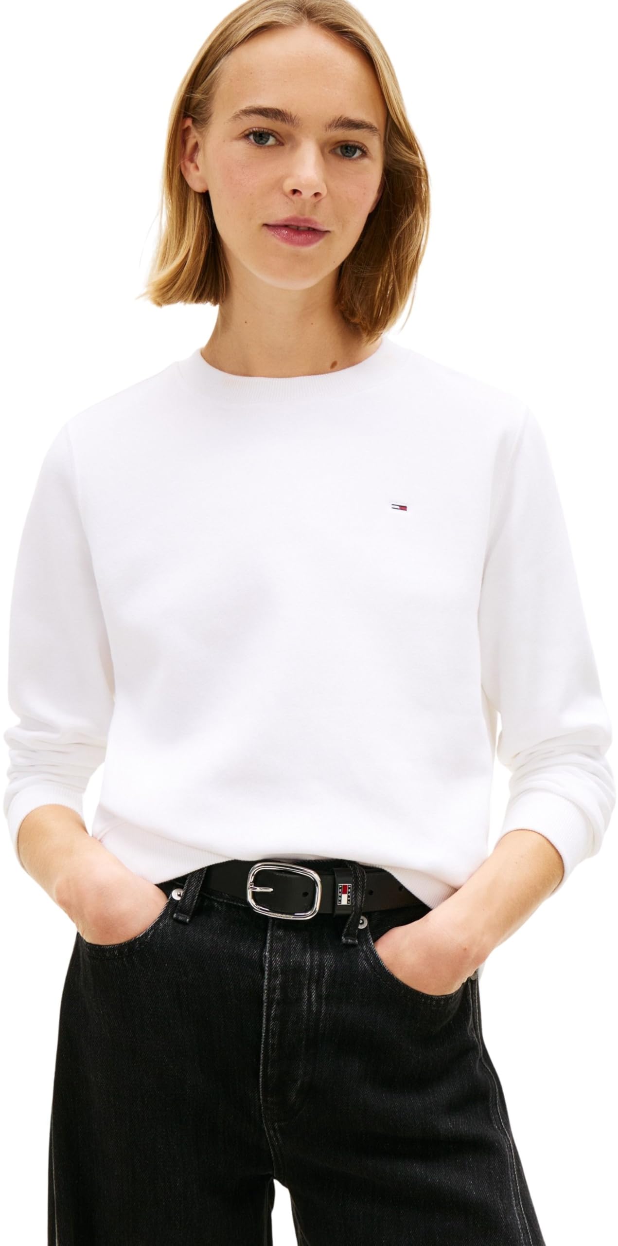 Tommy Jeans Jersey Mujer Crew Neck con Cuello Redondo