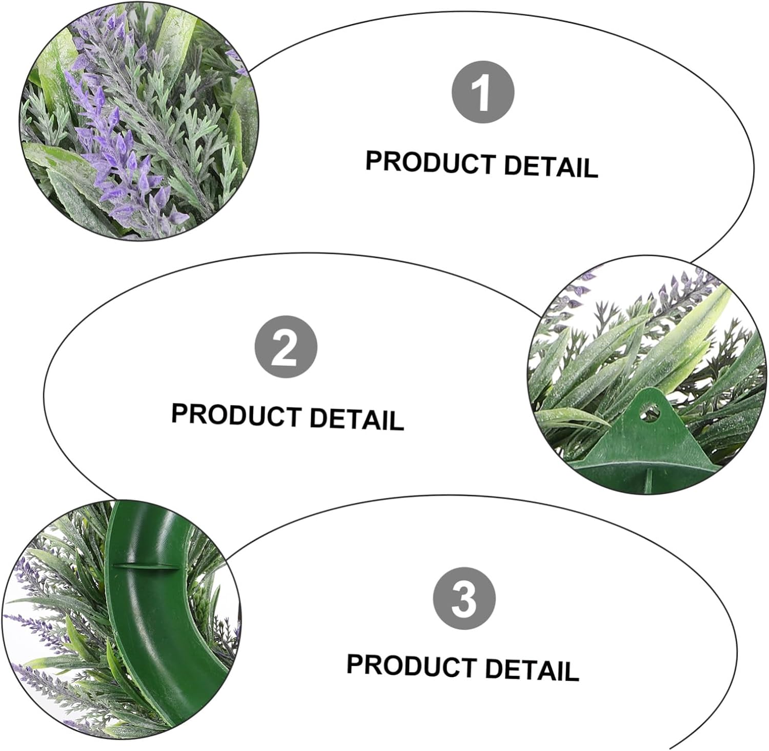 Cabilock 1Pc Lavender Simulation Floral Wreath Hanging Garland Decor for Parties Indoor Outdoor Events Adorable Artificial Lavender Flowers for Home Decoration