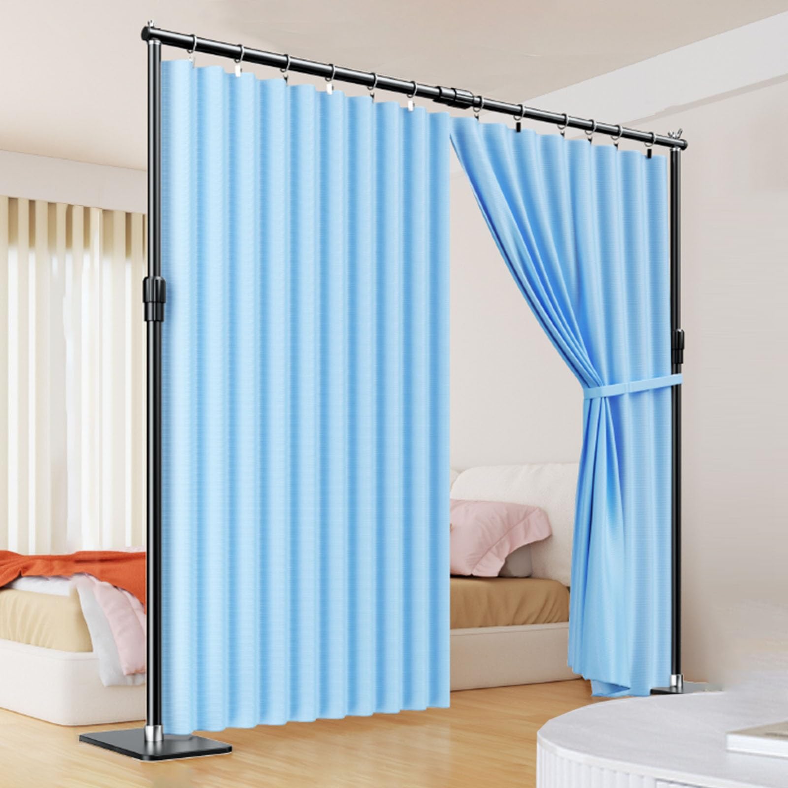 Panneau d'intimité pliable RoomRod réglable 110-210 cm pour séparation de chambre