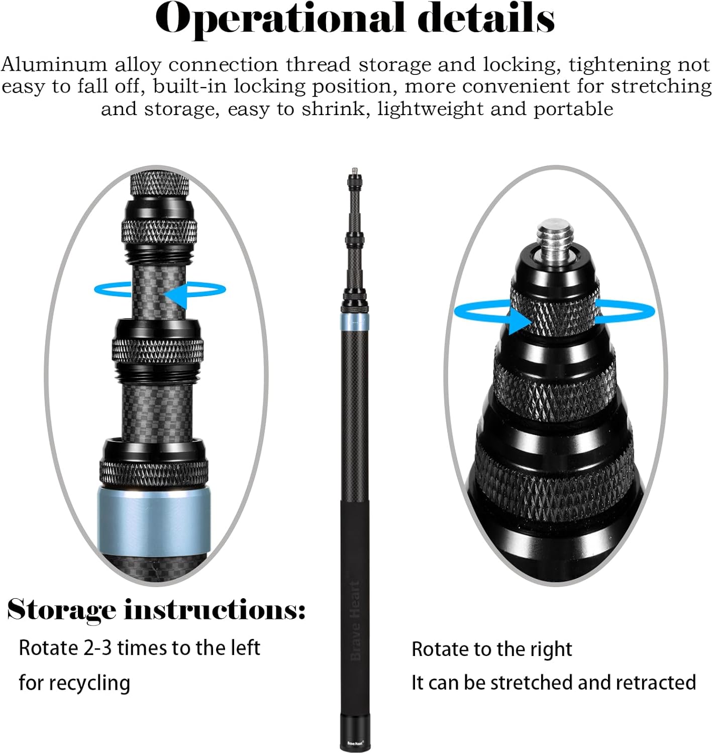 118"/3m, 9.8ft Extended Super Long Invisible Carbon Fiber Selfie Stick for Insta360 x5 Insta 360 x5 X4 X3 ONE X2, R, X, GO 3S 3 2 Action 360 Camera Accessories (17 to 118") (Blue)