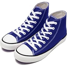 Women s Men s Canvas Shoes Ladies High Top Trainers Fashion Plimsolls Casual Lace Up Walking Sneakers