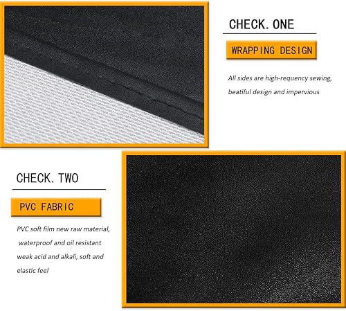 Miniatura 3 de Homsolver Delantal de vinilo de goma impermeable para adultos unisex con bolsillos, delantal de vinilo resistente