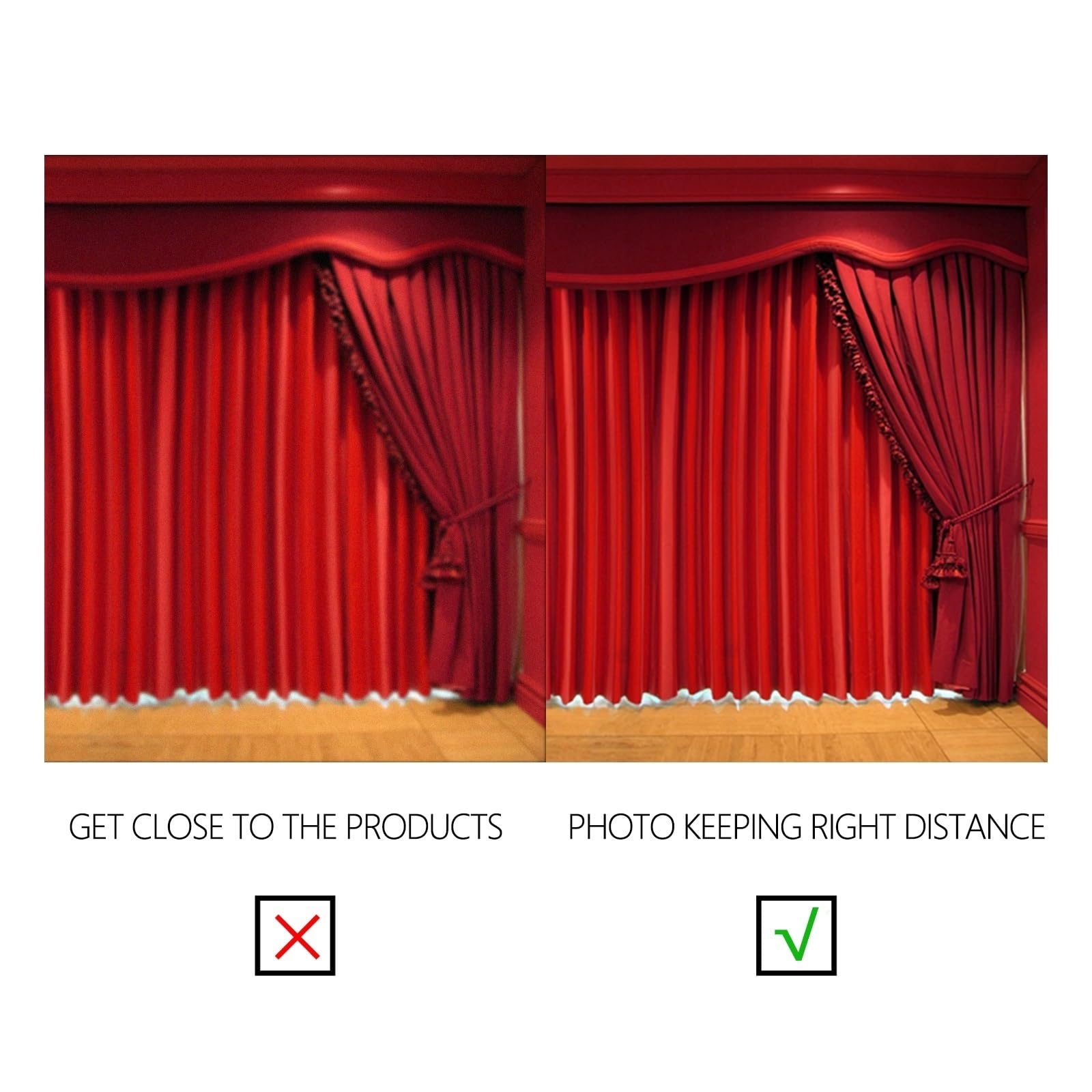 YongFoto 3x2m Vinile Sfondo Fotografico Red Curtain Palcoscenico Fondale Foto Festa Bambini Boby Nozze Adulto Partito Studio Fotografico Puntelli