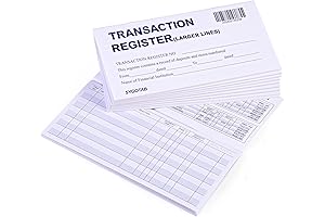 Checkbook Manager Checkbook Software - 12PCS Larger Lines Check Registers for Personal Checkbook