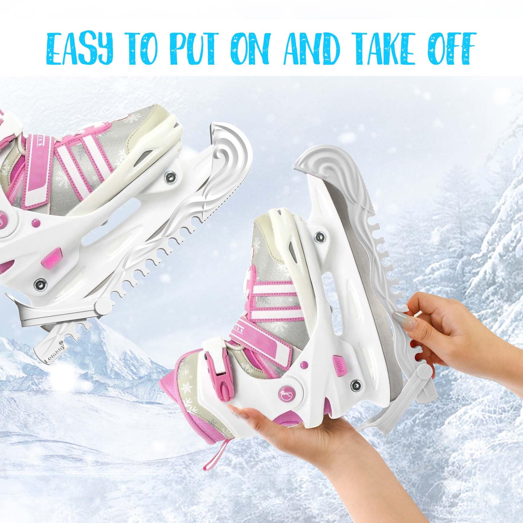 Protectores de patinaje sobre hielo, zapatos de hockey, cubiertas de cuchillas de patinaje sobre hielo, hebillas ajustables, protectores de patinaje artístico, accesorios de hockey sobre
