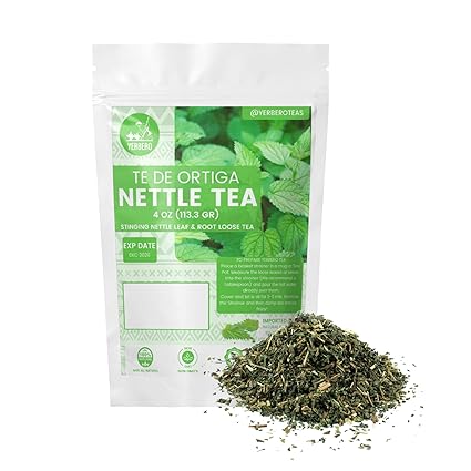 Yerbero - Stinging Nettle Leaf & Root Loose Tea 4oz (113 gr) | Urtica Dioica | Makes 30+ Cups | Wildcrafted, Stand Up Resealable Bag | Crafted By Nature100% All Natural, non-GMO, Gluten-free.