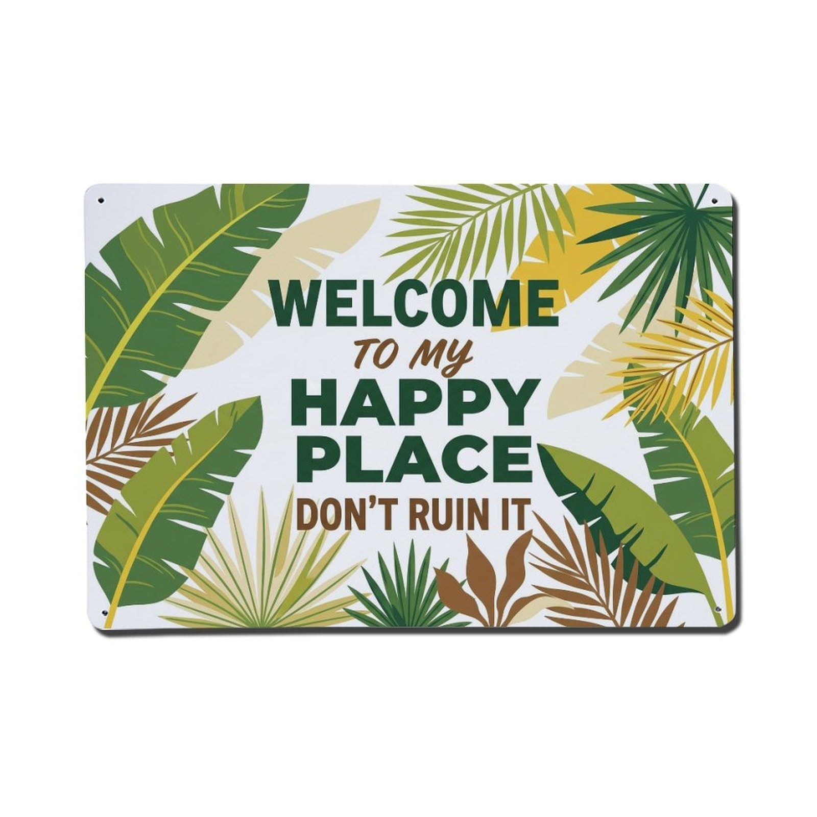 Tropical Banana Leaf Kitchen Humor Metal Tin Sign Plaque Wall Decor for Cafe, Club Bar, Office, Home Garden Metal Poster 8x12Inch