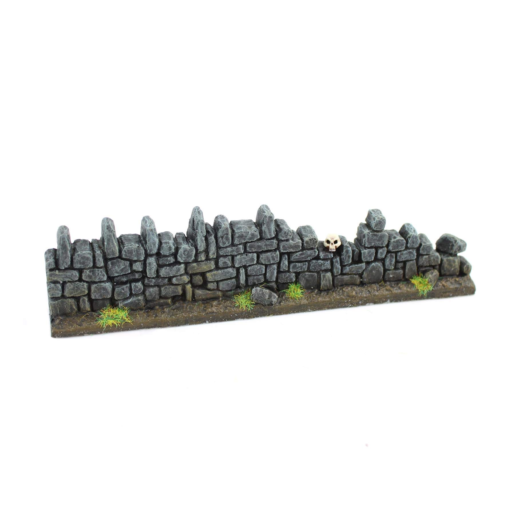 War World Gaming Detaillierte Fantasie-Mauern (Set von 20) - 25mm - 32mm Tabletop Spiele Gelände Modellbau Terrain Geländebau Wand Landschaftsbau Modell Diorama Miniatur Zubehör