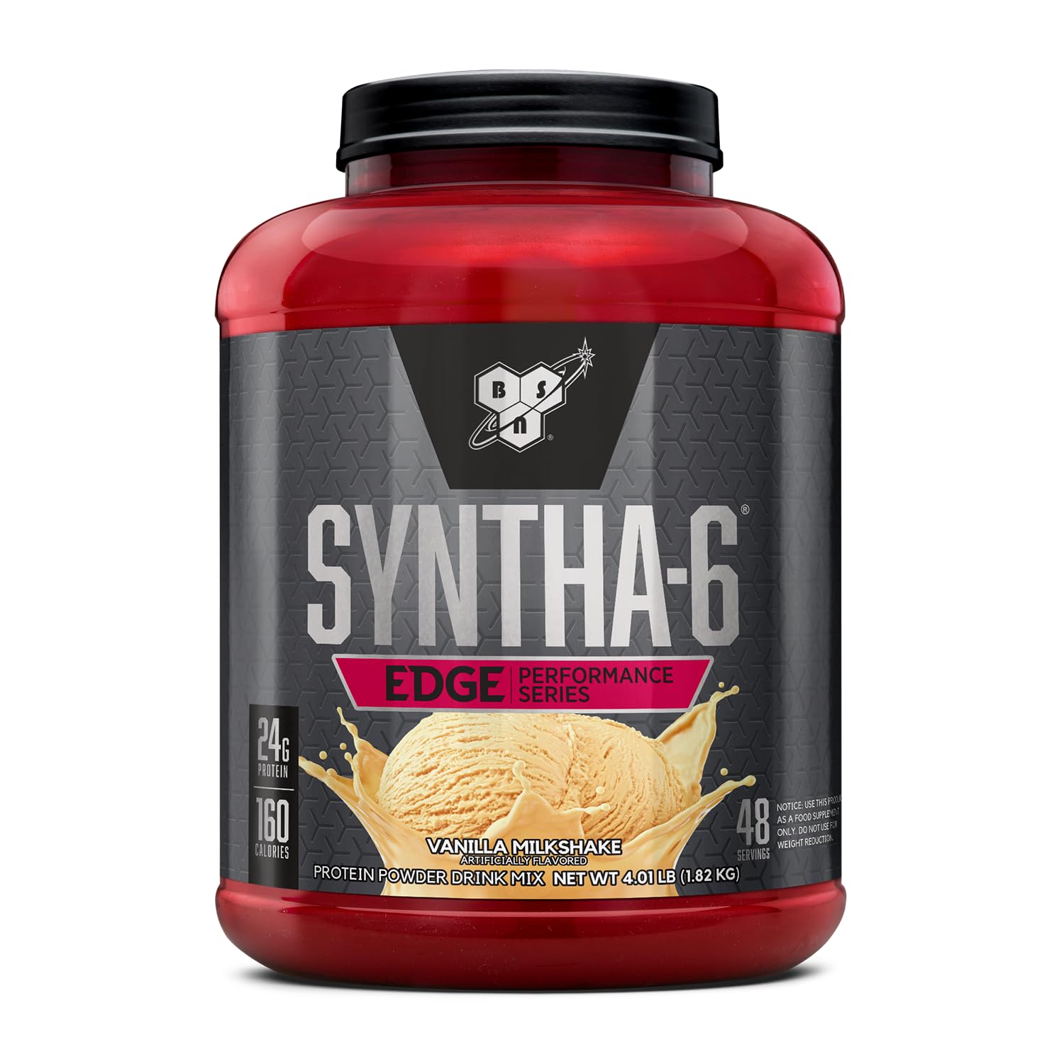 BSN Syntha-6 Edge, Vanilla Milkshake Flavor, Net Wt 3.86lbs, 48 Servings — Amazon image 4