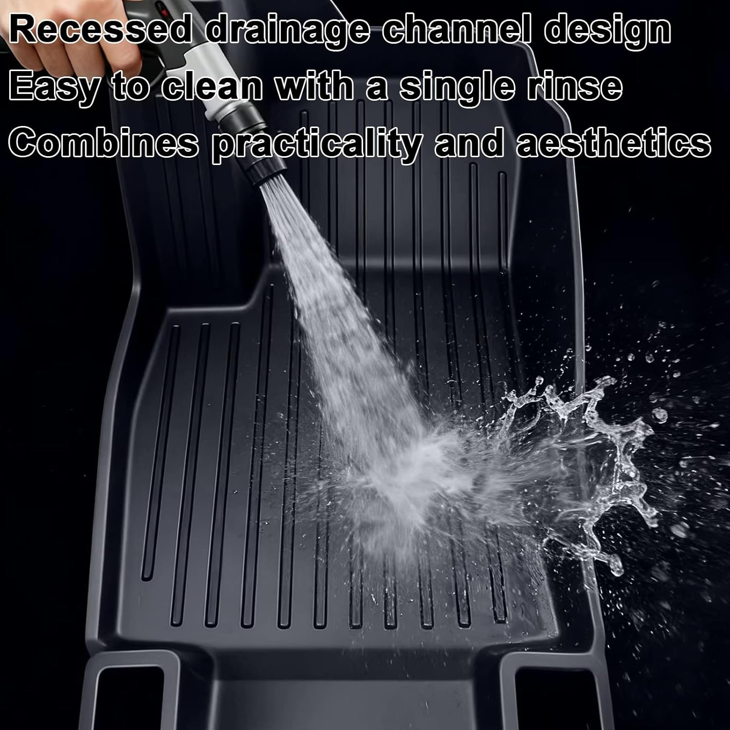 SUPER LINER Floor Mats & Accessories Compatible with Tesla Model Y Juniper 2026 2025,9 PCS Custom Fit TPE All Weather Full-Cabin Protection Kit System(Only fit Premium&Performance)