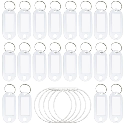 Xeahung Plastic Key Tags 20 Pcs keychain Key Tags with