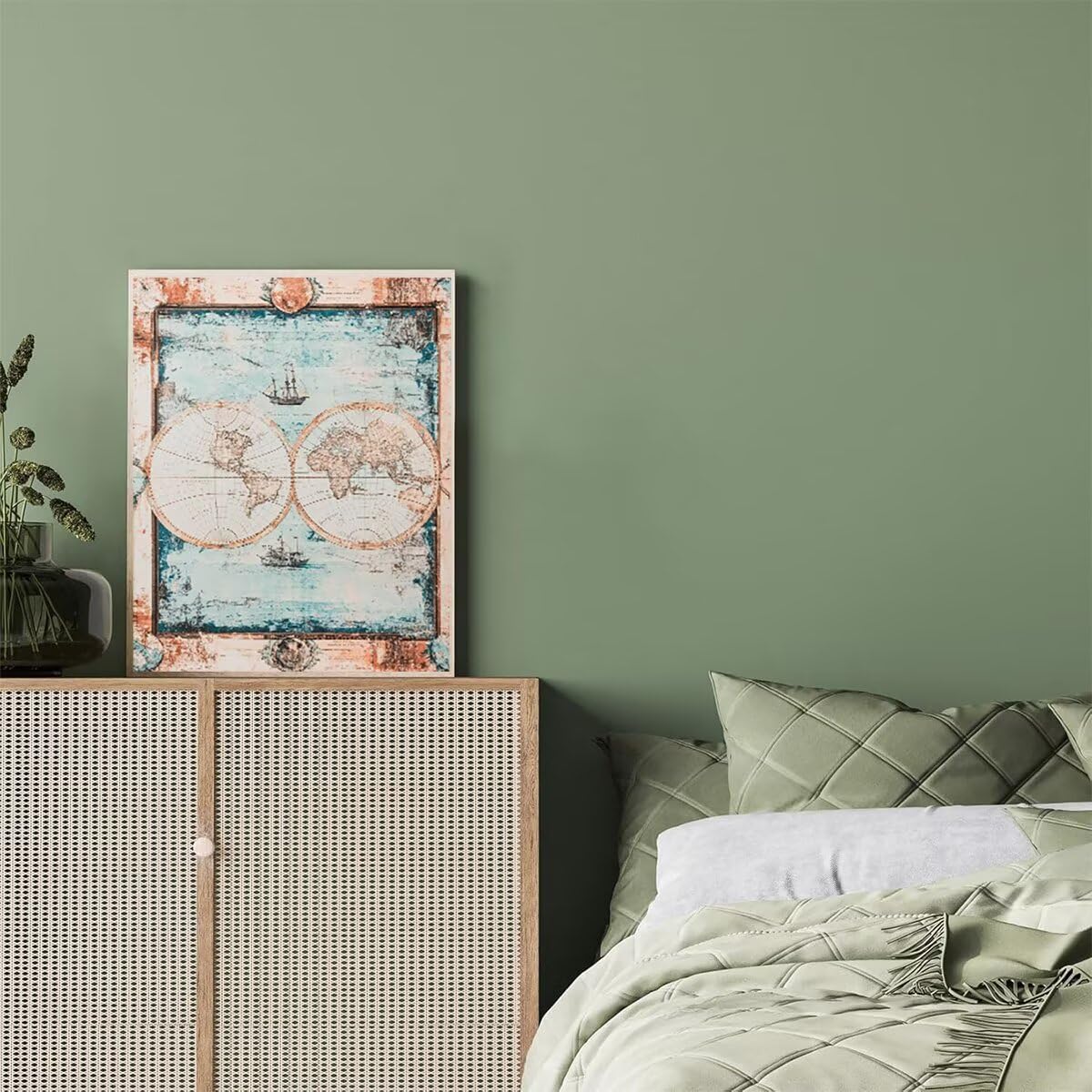 Dipingi con i Numeri Adulti Mappa, Paint by Numbers Paesaggio, Kit di Pittura Acrilica Hobby Creativi Adulti Fai-da-Te con Vernici e Pennelli per Decora la Casa, Regalo 80x110cm Senza Cornice 80-9