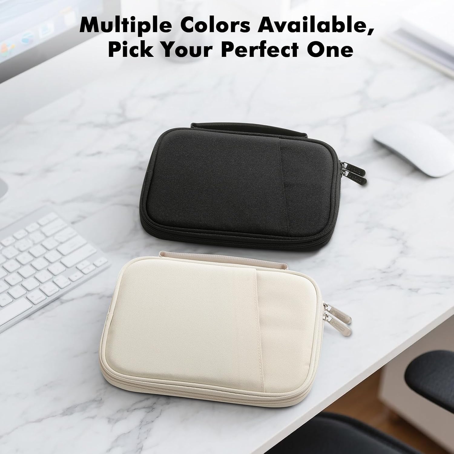 MoKo 7-8 Inch Padded Tablet Sleeve Protective Carrying Case for iPad mini (A17 Pro) 8.3" 2024, iPad mini 6/5/4/3/2th, 7" eReader, Tablet Bag with Handle, Black - Image 6