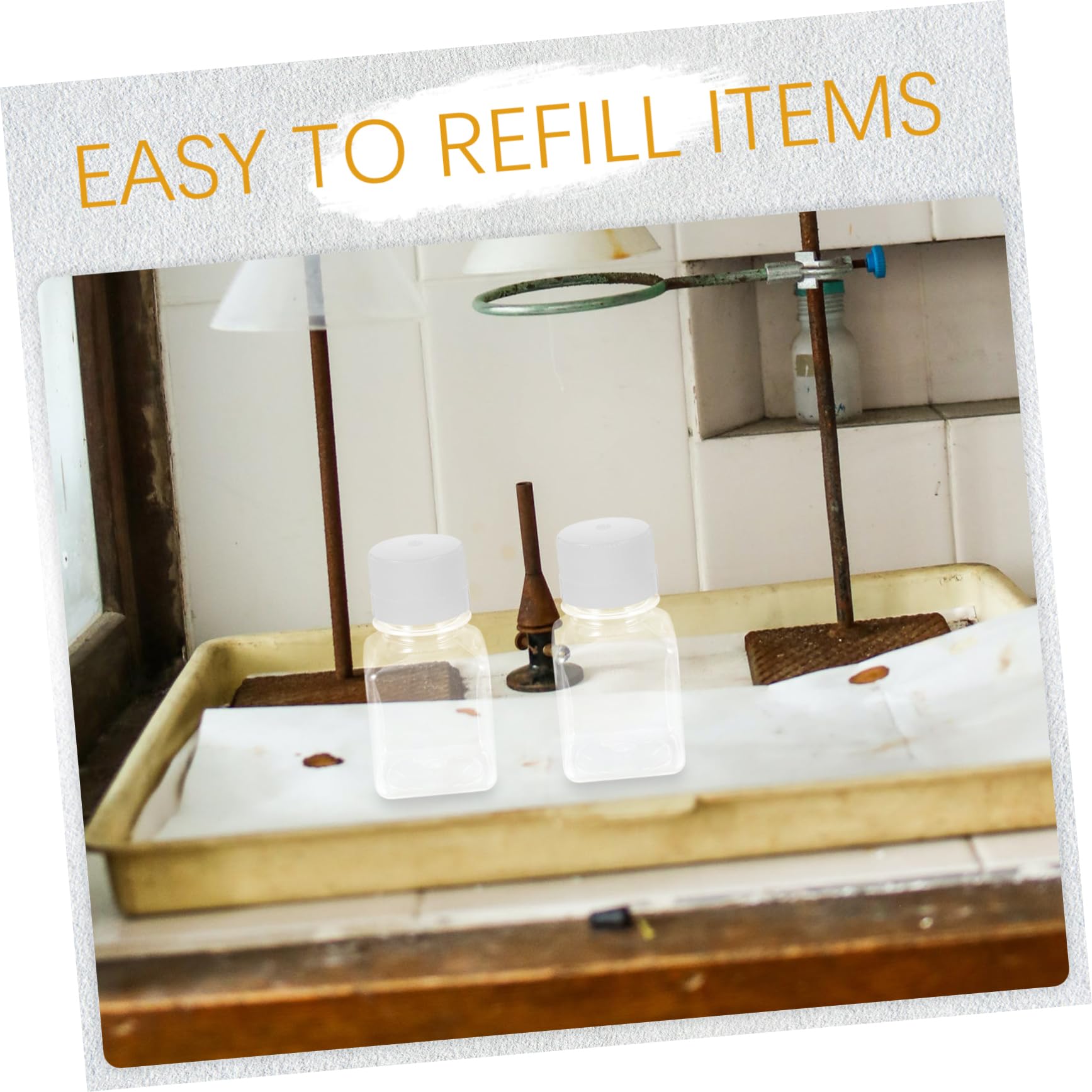 COSMEVIVI 125ml Plastic Serum Vials Narrow Mouth Bottles Containers for Laboratory Easy to Refill