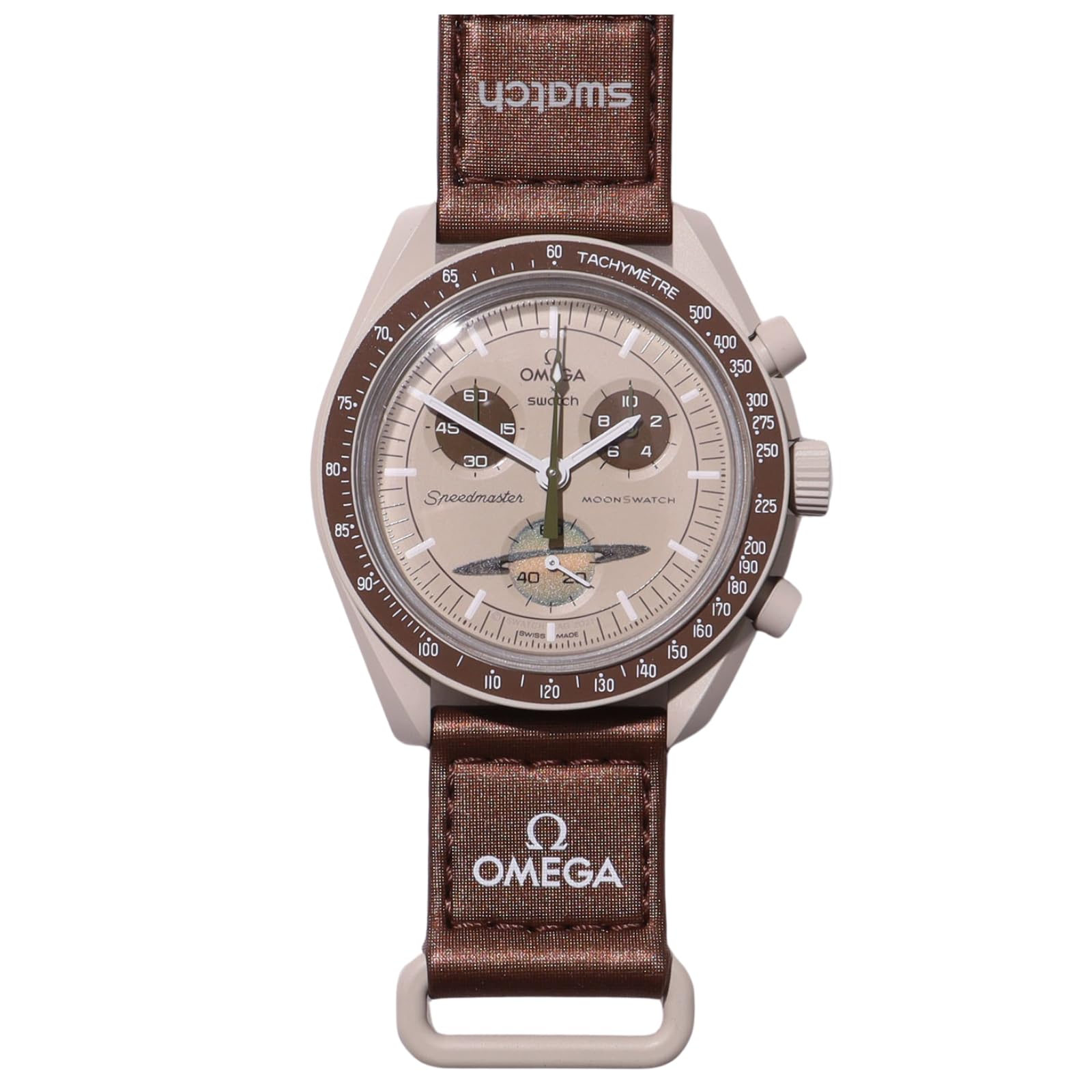 OMEGA × SWATCH Saturn ギフト 腕時計 オメガ スウォッチ コラボ正規品 箱 ショッパー付き Speedmaster モデル ミッション 腕時計 コラボ 防水 ミッション MoonSwatch マイクロファイバー付き 【シリコンバンド付き】